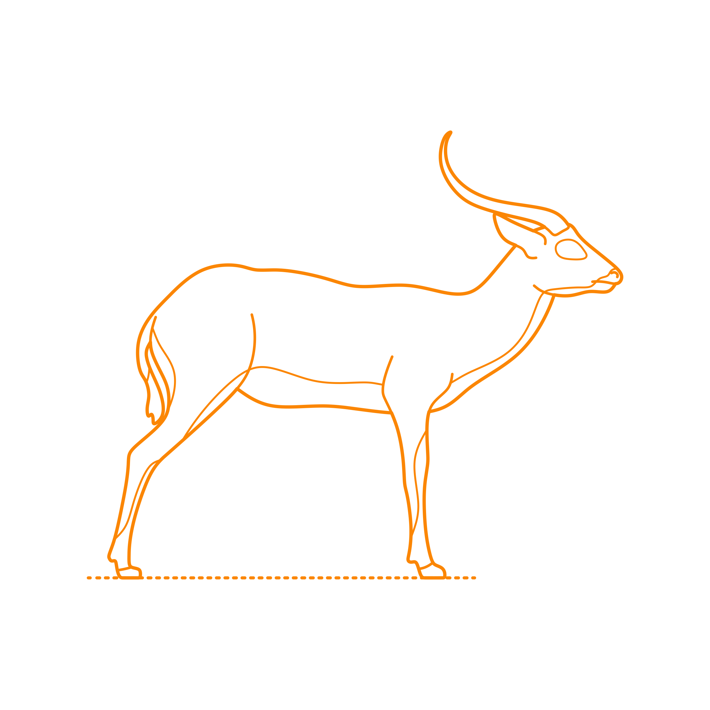 Animals Antelopes Lechwe Digital Sketch Svg Design Free Vectors